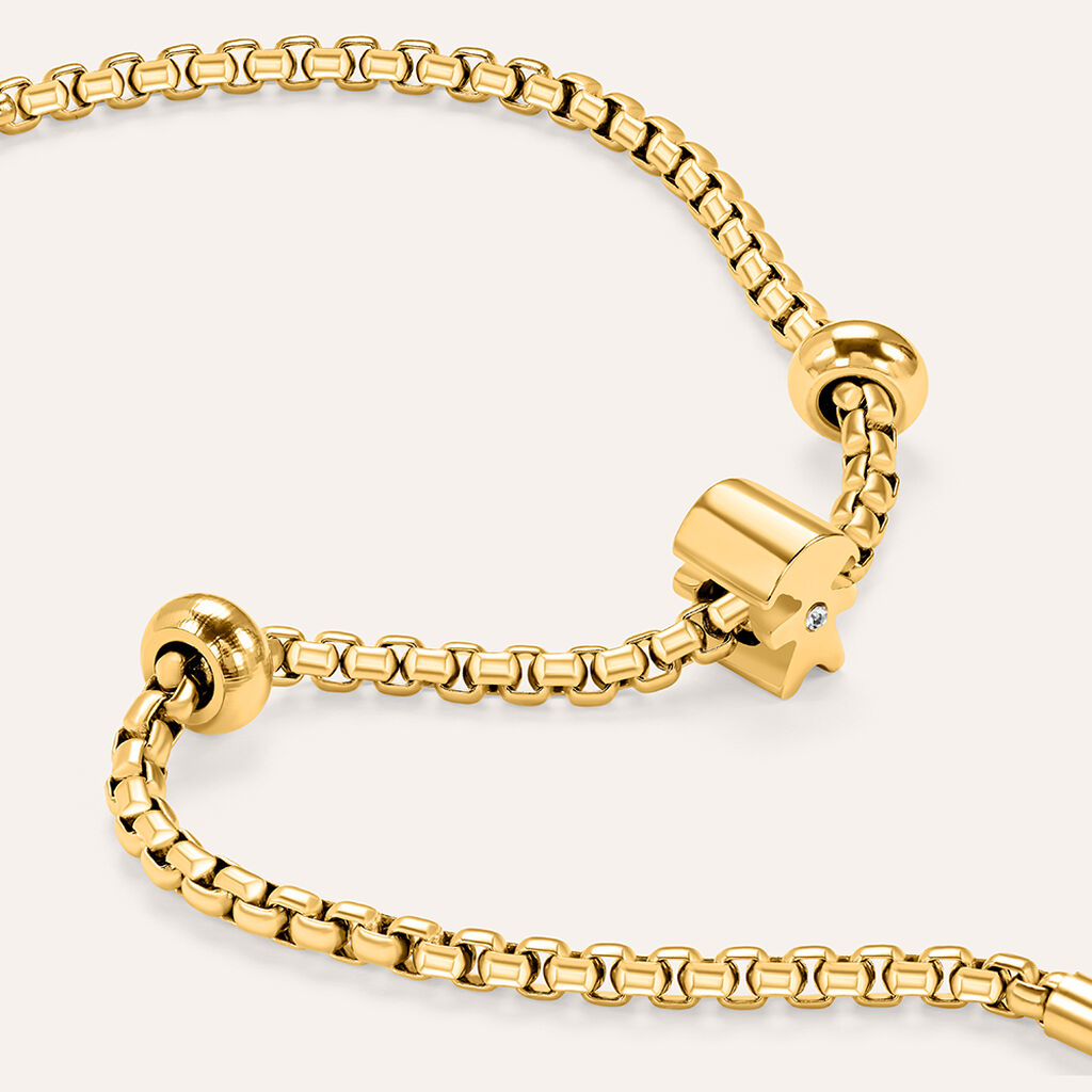 Bead Essential Code Acciaio Dorato Cristallo - Beads Unisex | Stroili