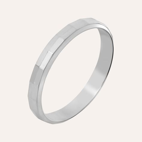 Fede Classica Diamantata 3 mm Oro Bianco - Anelli con Incisione Donna | Stroili