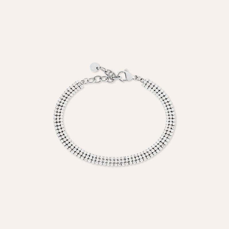 Bracciale Tennis Aura Acciaio Cubic Zirconia - Bracciali Donna | Stroili