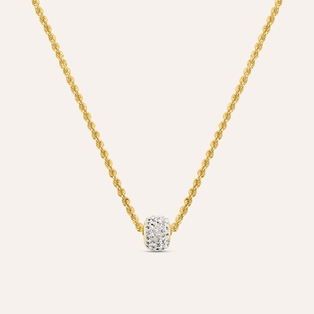 Collana Christelle Oro Giallo Cristallo