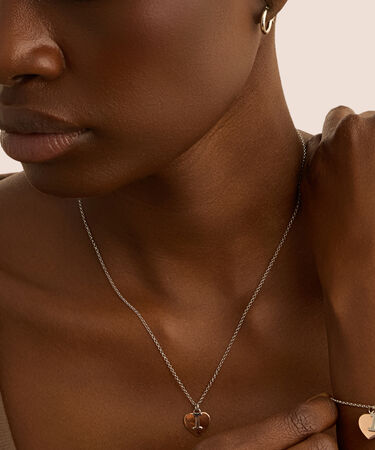 Collana Silver Collection Argento Bicolore Bianco / Rosa