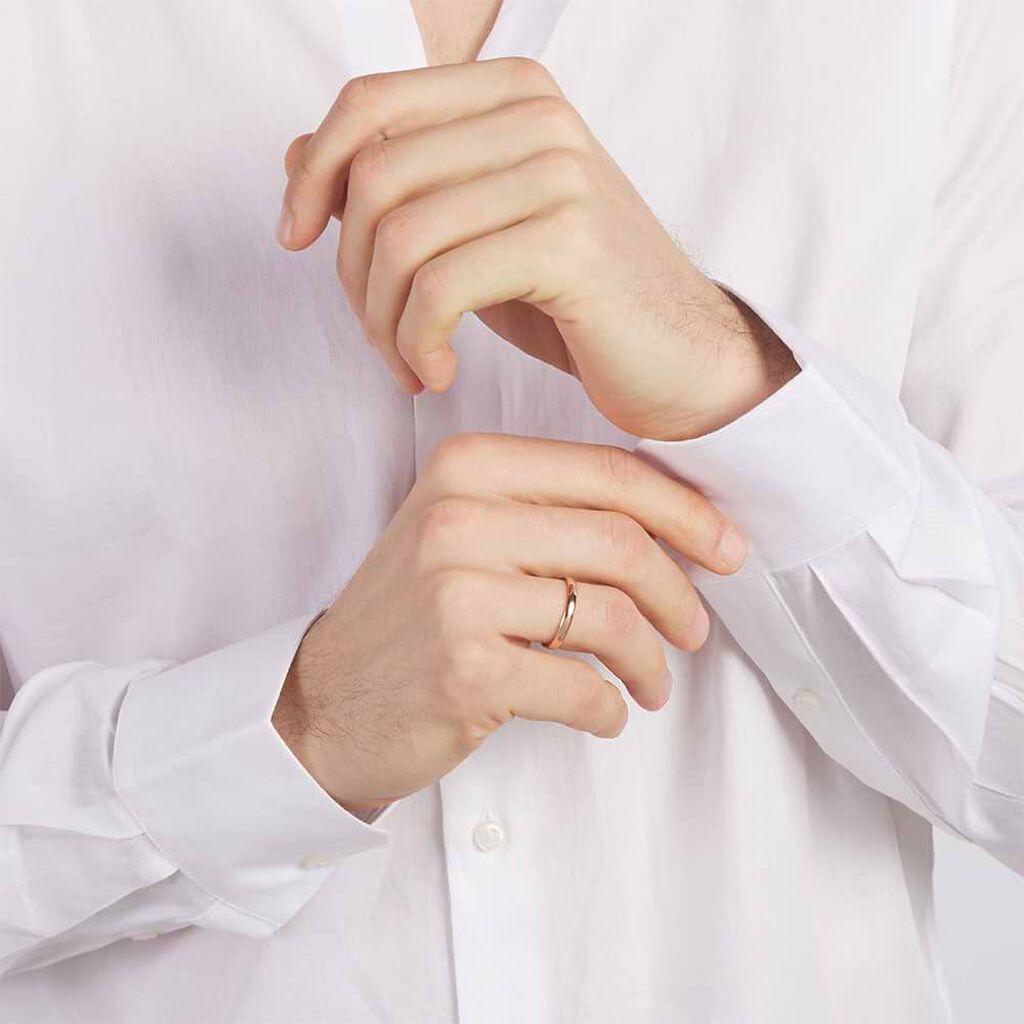 Fede Comoda Leggera 3 mm Oro Rosa