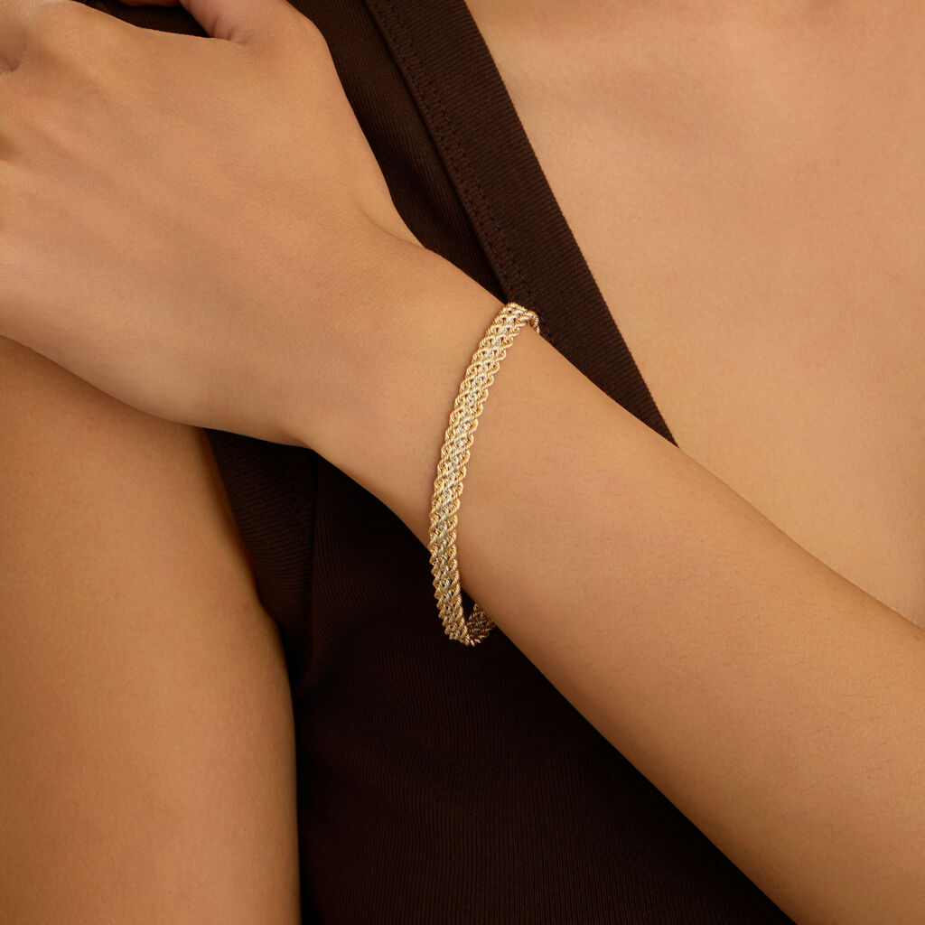 Bracciale Catena Colette Oro Bicolore Giallo / Bianco - Gioielli Donna | Stroili