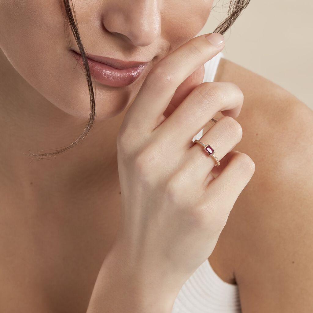 Anello Golden Dream Placcato Oro Giallo Vetro Cubic Zirconia