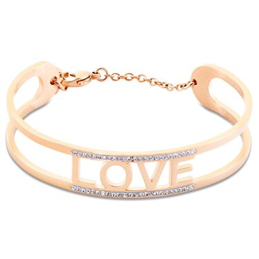 Bangle Sunrise Acciaio Rosa Cristallo
