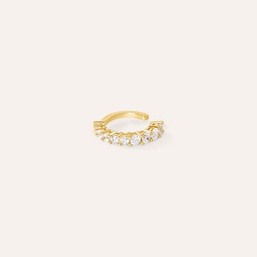 Ear Cuff Punto Luce Silver Glow Argento Dorato Cubic Zirconia