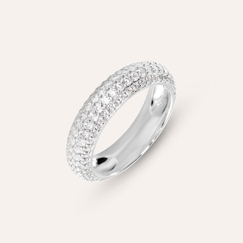 Anello Fascia Silver Shine Argento Rodiato Cubic Zirconia - Anelli con Pietre Donna | Stroili