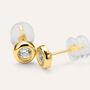 Orecchini Lobo Punto Luce Bon Ton Oro Giallo Cubic Zirconia