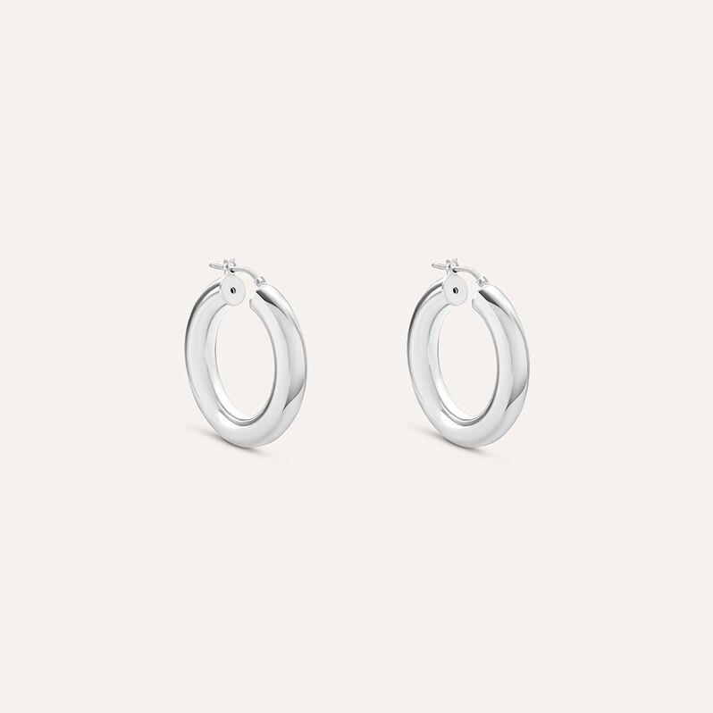 Orecchini A Cerchio Silver Collection Argento Rodiato - Orecchini a Cerchio Donna | Stroili