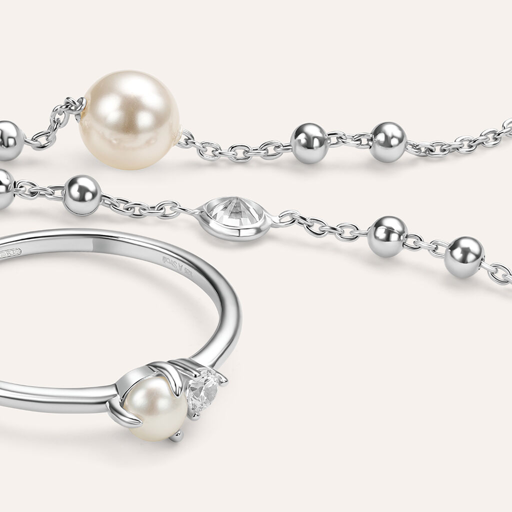 Bracciale Silver Pearls Argento Rodiato Perla sintentica - Bracciali Donna | Stroili