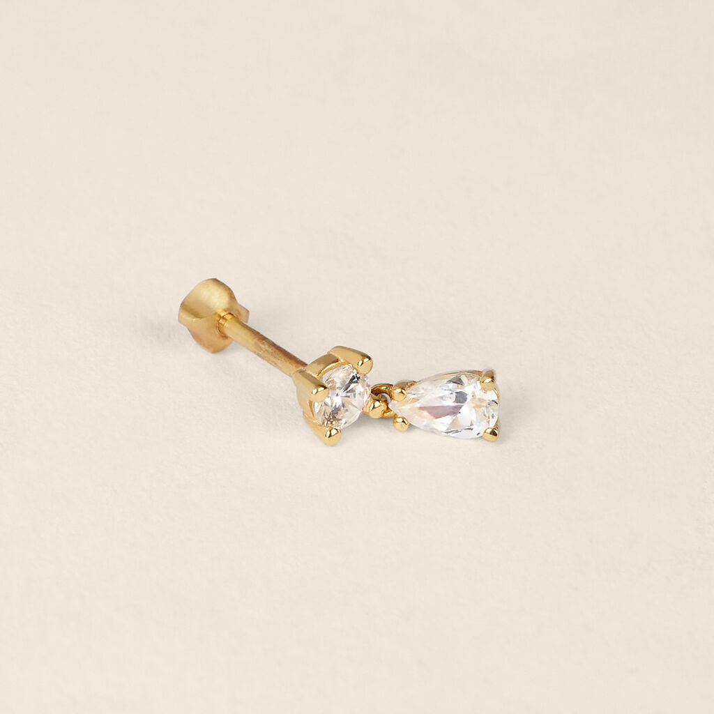 Piercing Orecchio Bon Ton Oro Giallo Cubic Zirconia