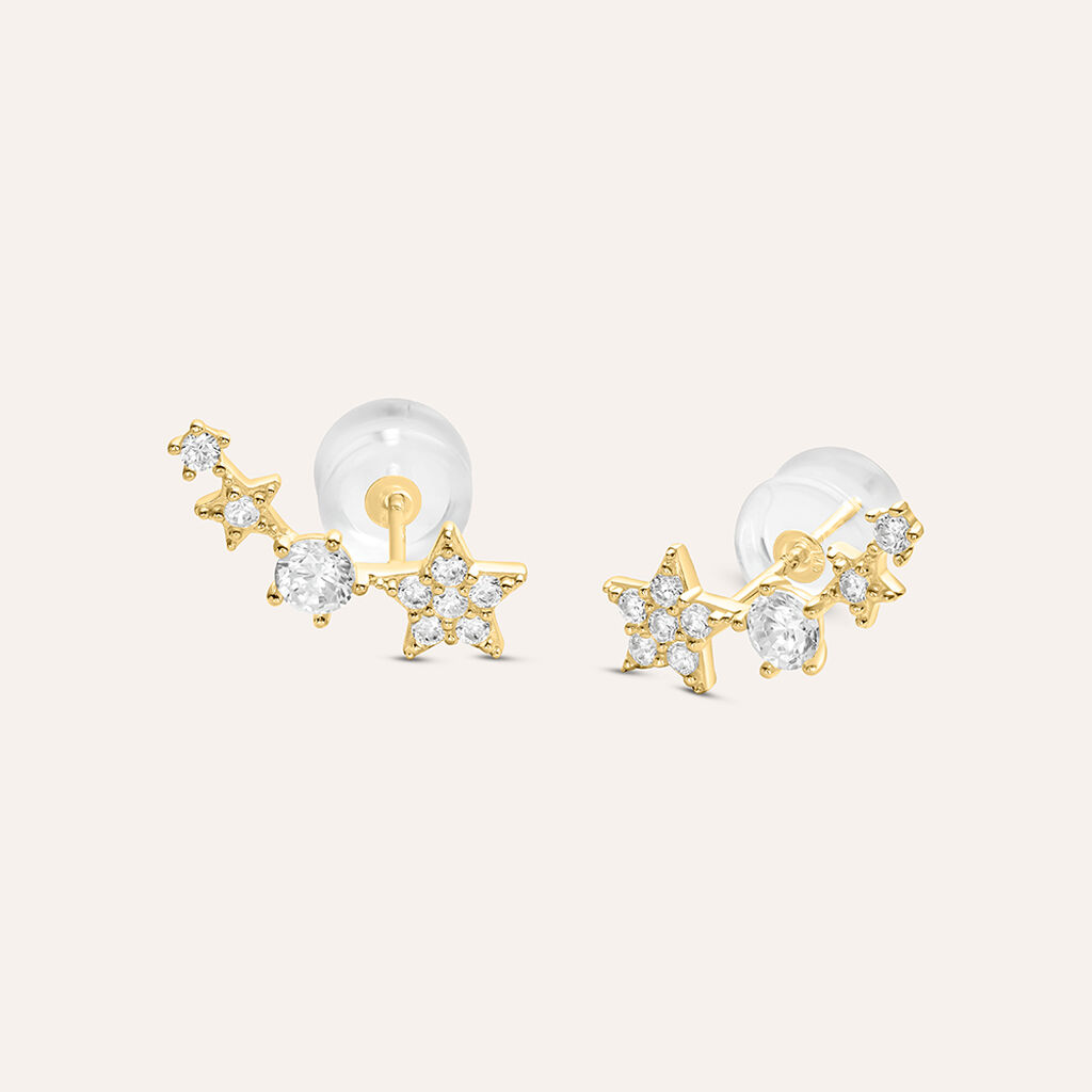 Orecchini Lobo Bon Ton Oro Giallo Cubic Zirconia - Orecchini a Lobo Donna | Stroili