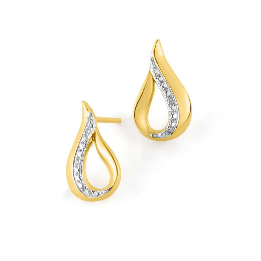 Orecchini Lobo Sophia Oro Giallo Diamante - Orecchini a Lobo Donna | Stroili