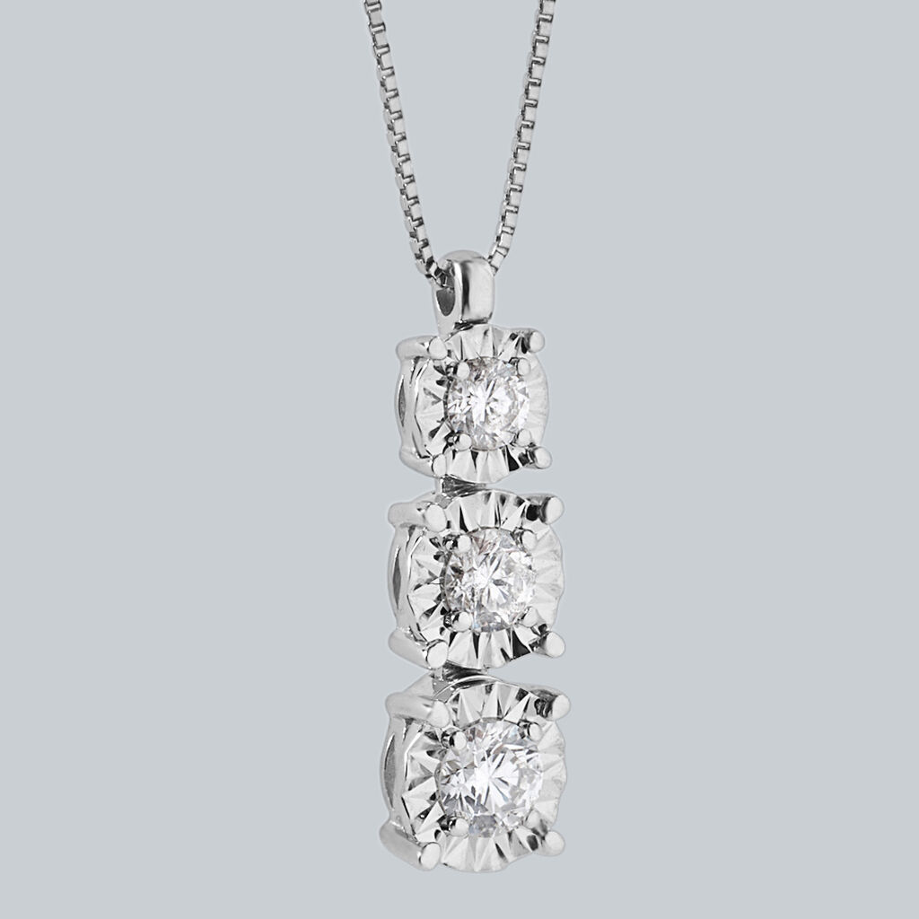 Collana Trilogy Diamotion Oro Bianco Diamante - Collane Donna | Stroili