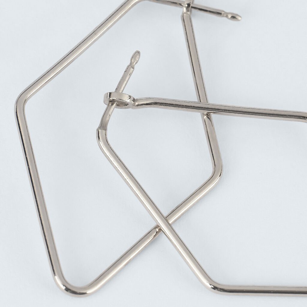 Orecchini A Cerchio Silver Collection Argento Rodiato - Orecchini a Cerchio Donna | Stroili