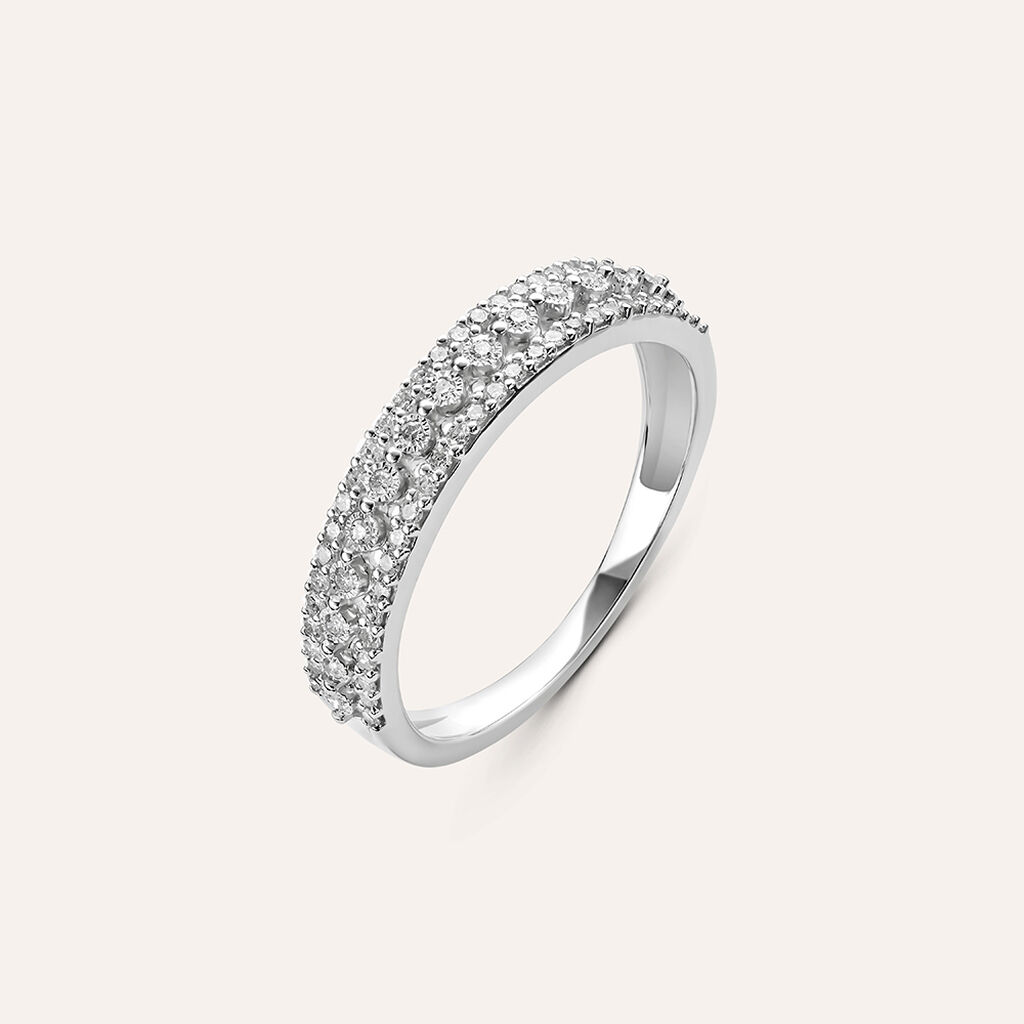 Anello Fascia Sophia Oro Bianco Diamante - Anelli con Pietre Donna | Stroili