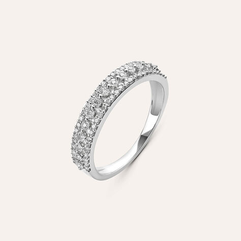 Anello Fascia Sophia Oro Bianco Diamante - Anelli con Pietre Donna | Stroili