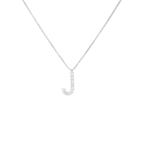 Collana Diamond Letters Oro Bianco Diamante - Collane Donna | Stroili