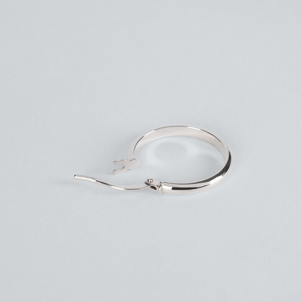 Orecchini A Cerchio Toujours Oro Bianco - Orecchini a Cerchio Donna | Stroili