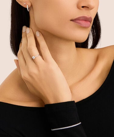 Bracciale Tennis Silver Elegance Argento Rodiato Cubic Zirconia
