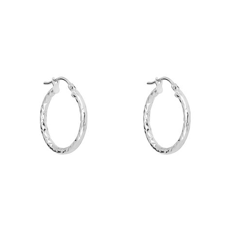Orecchini A Cerchio Toujours Oro Bianco - Orecchini a Cerchio Donna | Stroili