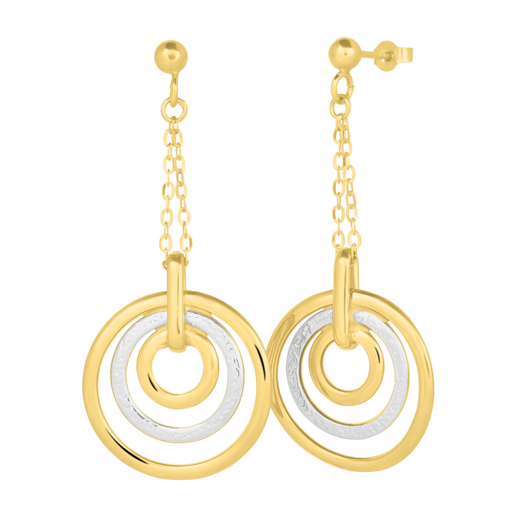 Orecchini Pendenti In Oro Giallo A Tenere Una Tormalina Rosa Cabochon E - Foto 6