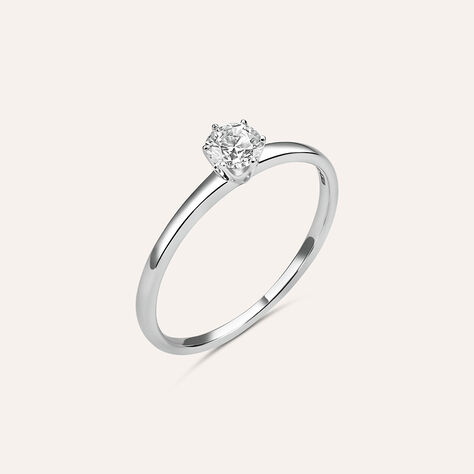 Anello Solitario Diamade Oro Bianco Diamante Lab-Grown - Anelli con Pietre Donna | Stroili