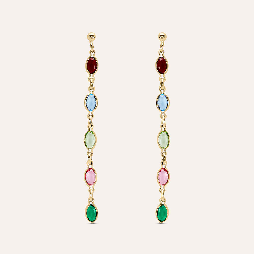 Orecchini Pendenti Golden Dream Placcato Oro Giallo Cubic Zirconia