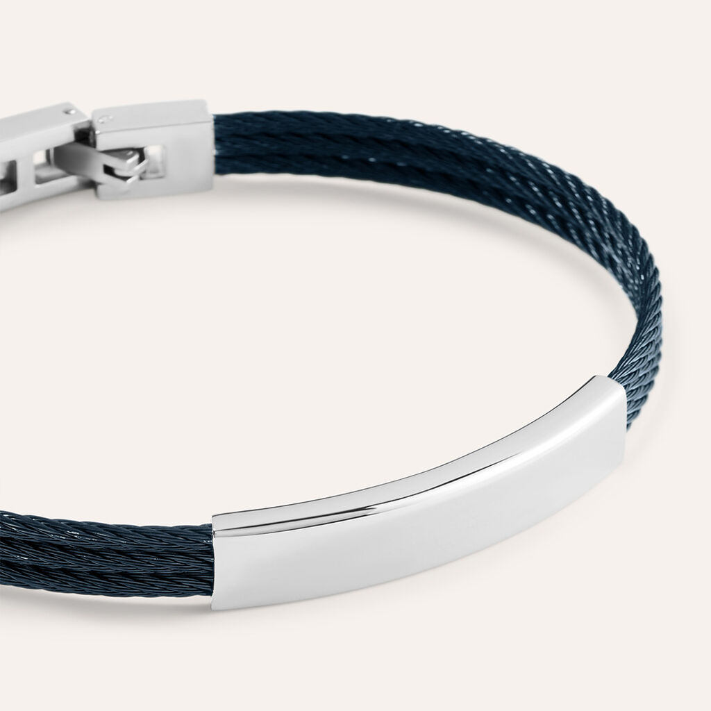 Bracciale Con Targhetta Man Code Acciaio Bicolore