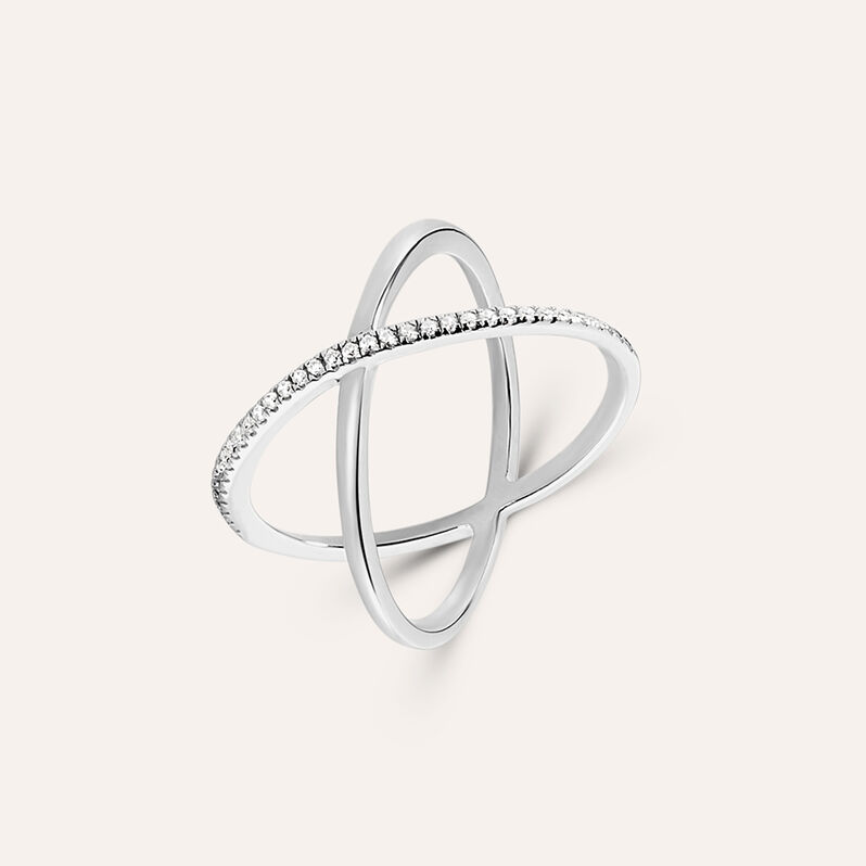 Anello Fantasia Silver Shine Argento Rodiato Cubic Zirconia - Anelli con Pietre Donna | Stroili