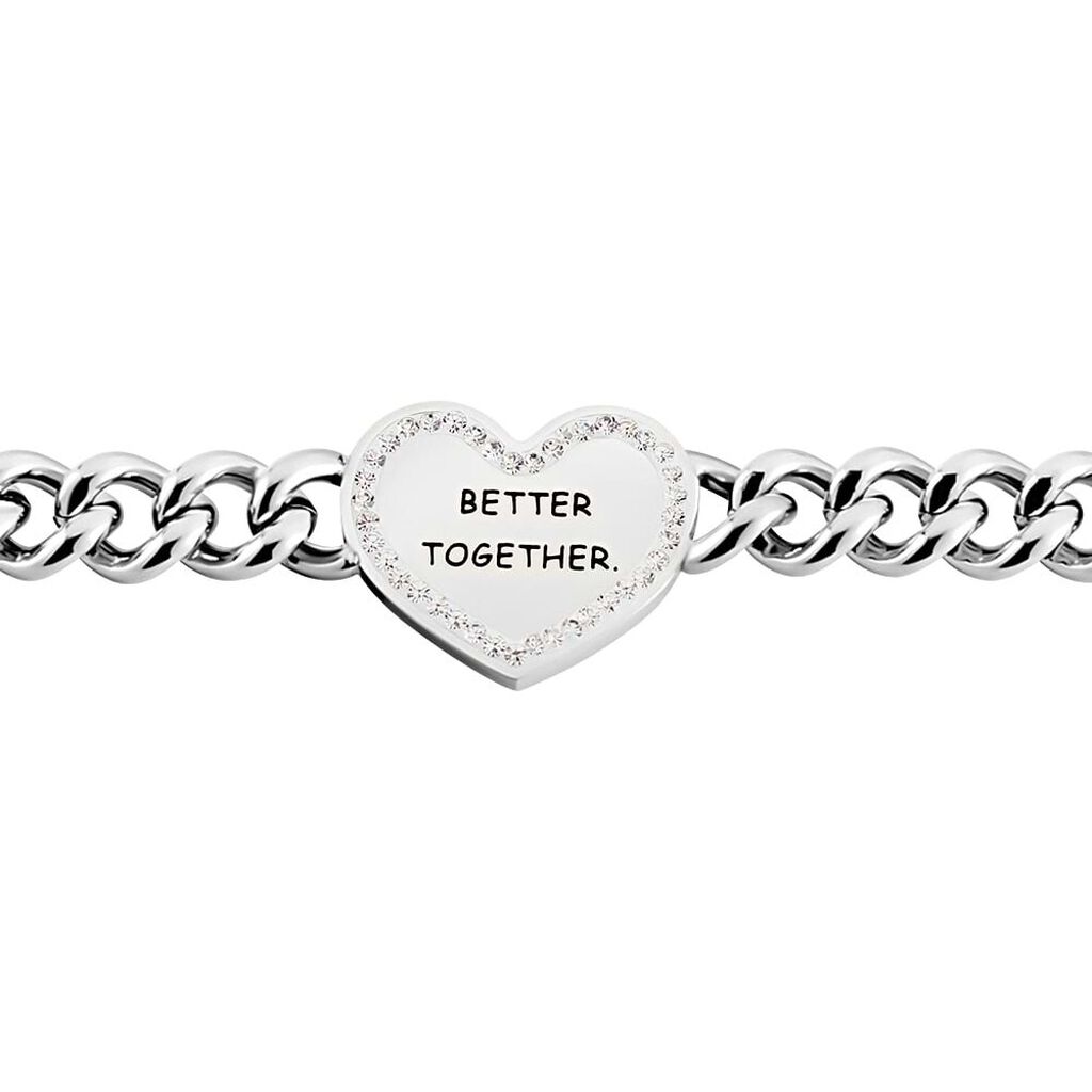 Bracciale Lady Message Acciaio Cristallo - Bracciali Love Donna | Stroili