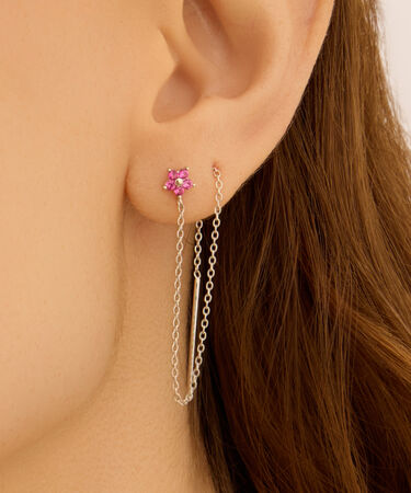 Mono Orecchino Pendente Silver Moments Argento Rodiato Cubic Zirconia