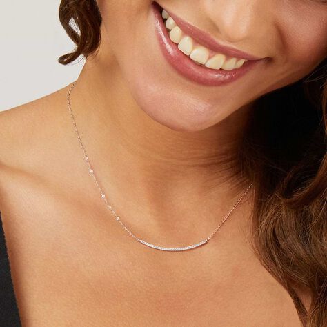 Collana Claire Oro Bianco Cubic Zirconia - Collane Donna | Stroili