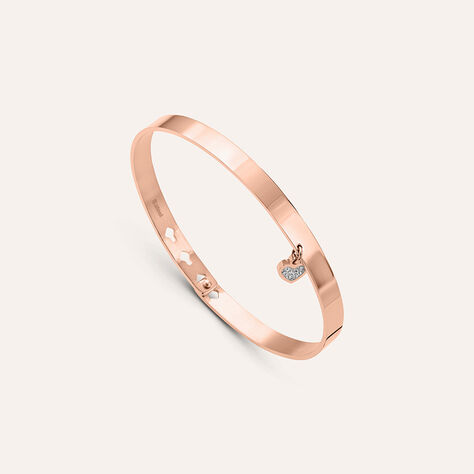 Bangle Lady Message Acciaio Rosa Cristallo - Bracciali Rigidi Donna | Stroili