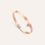 Bangle Lady Message Acciaio Rosa Cristallo