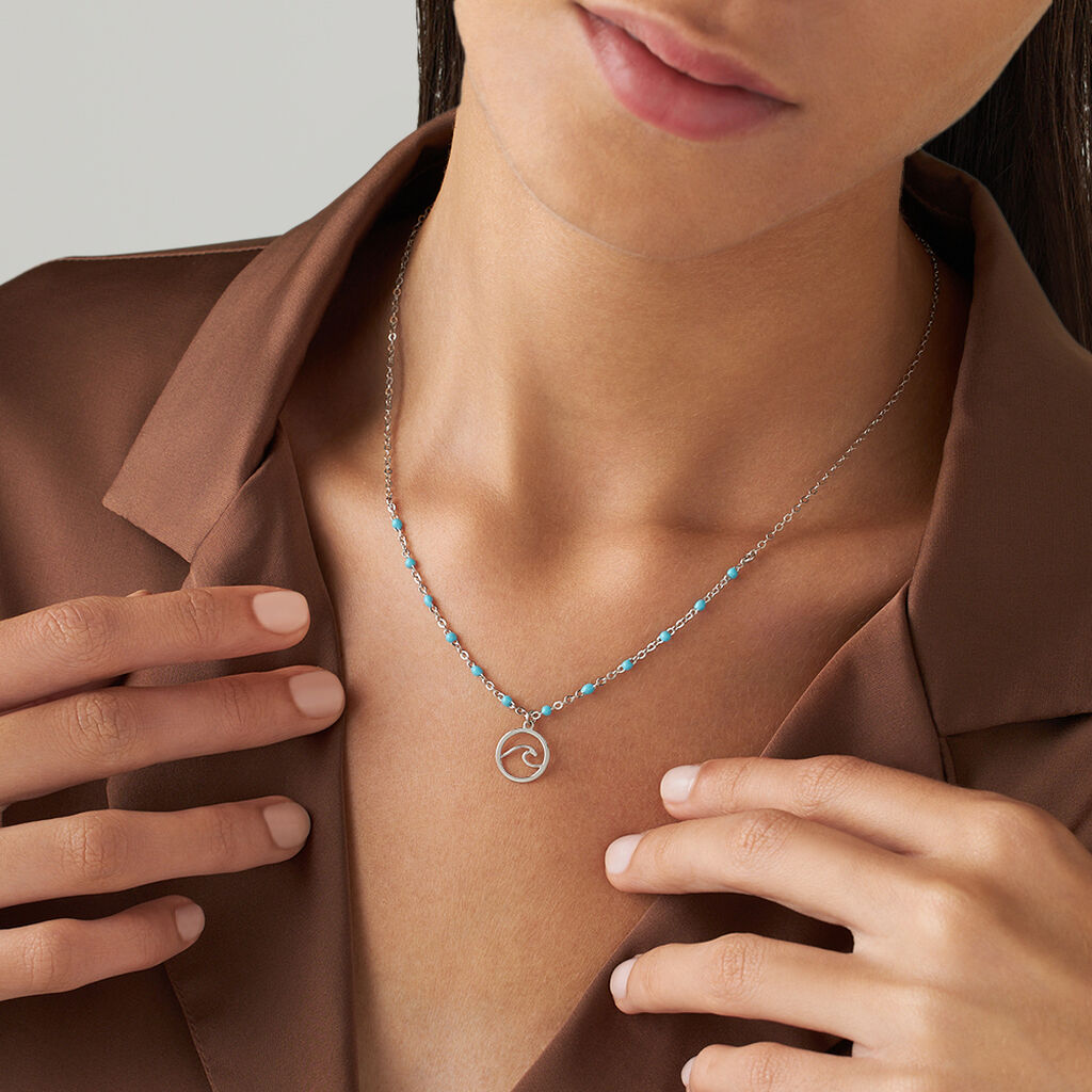 Collana Silver Collection Argento Rodiato Pietra sintetica