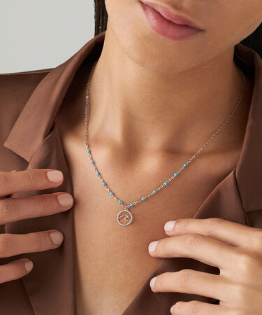 Collana Silver Collection Argento Rodiato Pietra sintetica