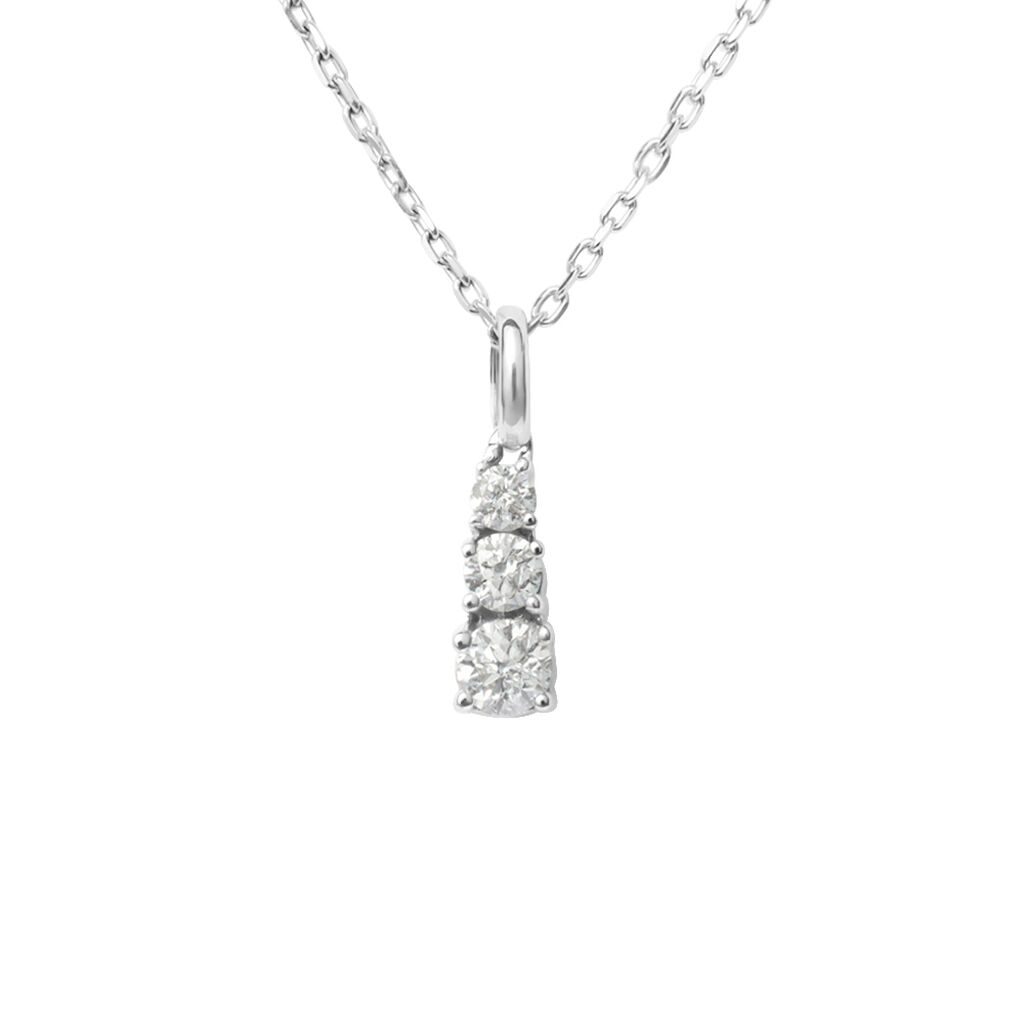 Collana Trilogy Grace Oro Bianco Diamante - Collane Donna | Stroili