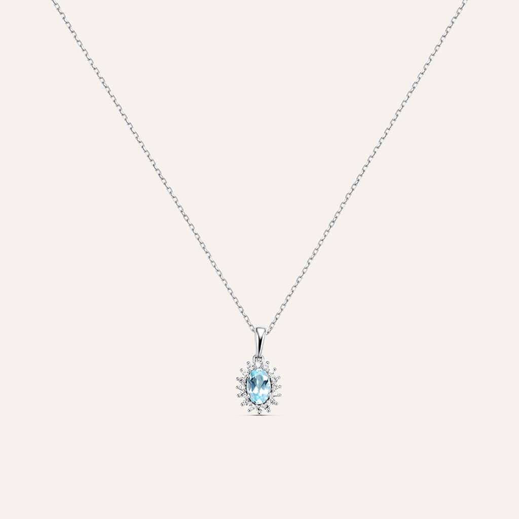 Collana Amélie Oro Bianco Topazio Cubic Zirconia - Collane Donna | Stroili