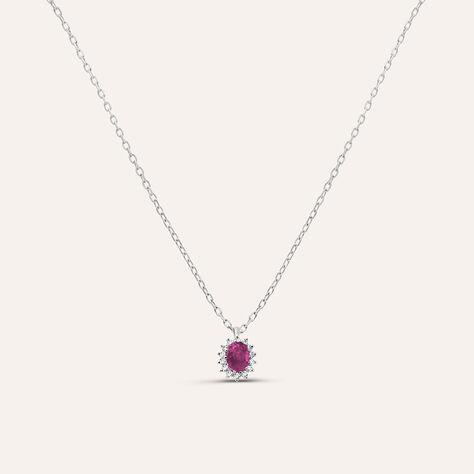 Collana Charlotte Oro Bianco Rubino Diamante - Collane Donna | Stroili