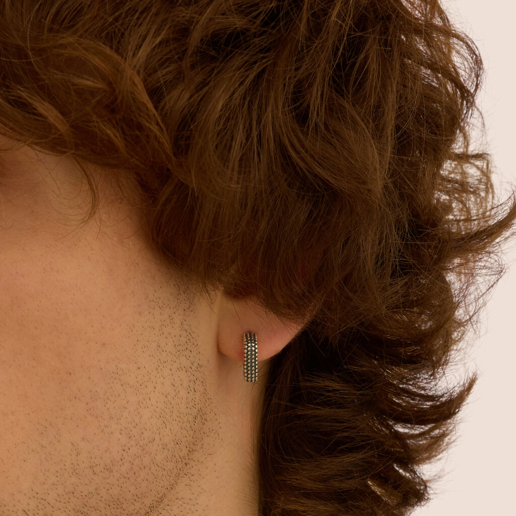 Mono Orecchino A Cerchio Gentleman Argento Rodiato