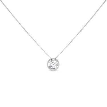 Collana Punto Luce Diamade Oro Bianco Diamante Lab-Grown