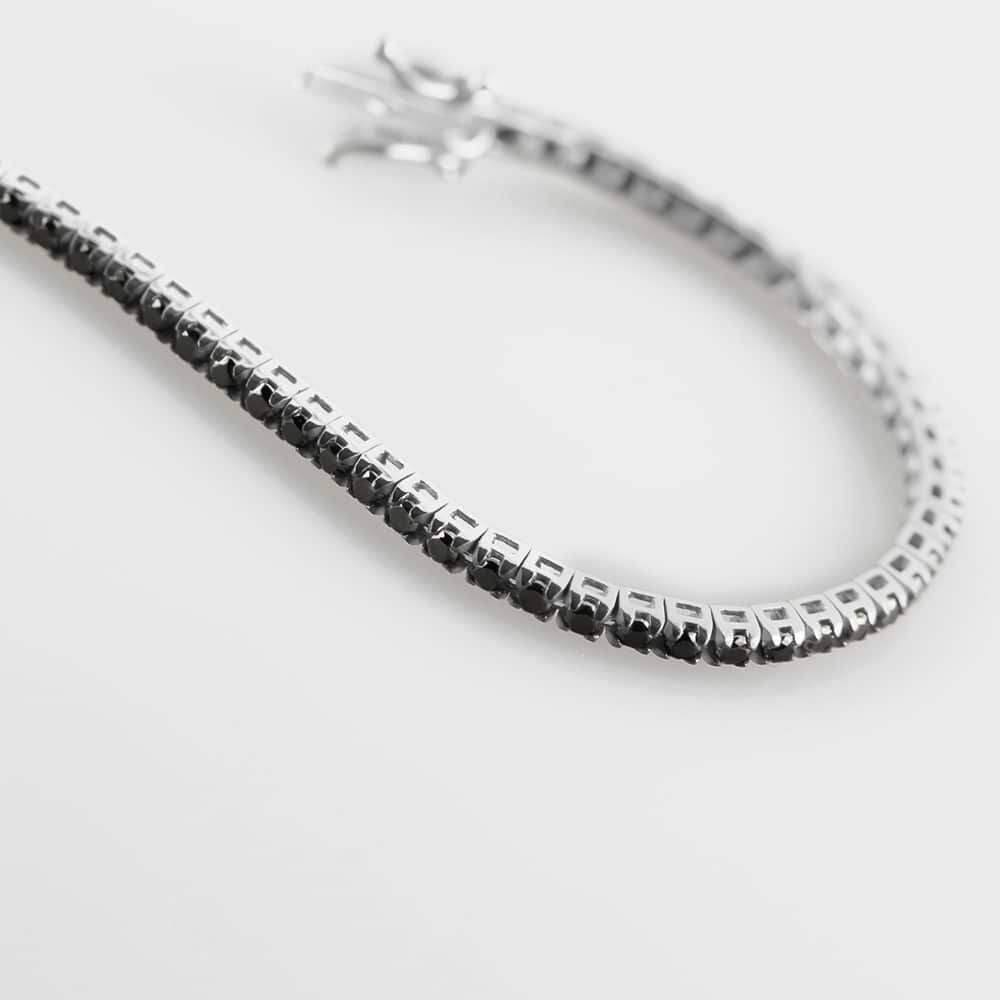 Bracciale tennis uomo oro bianco e diamanti clearance