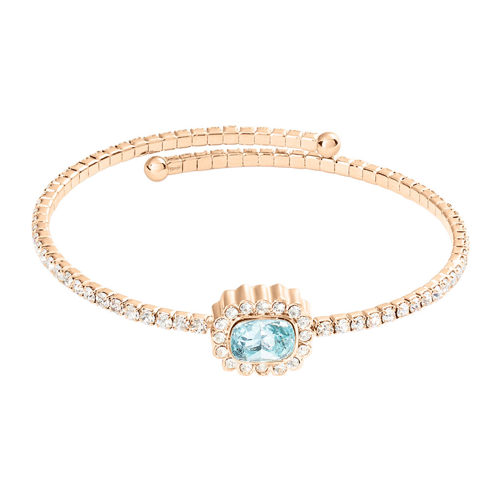 Bangle Romantic Shine Metallo Rosa Cristallo - Bracciali Rigidi Donna | Stroili