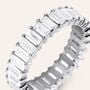 Anello Eternity Aura Acciaio Cubic Zirconia