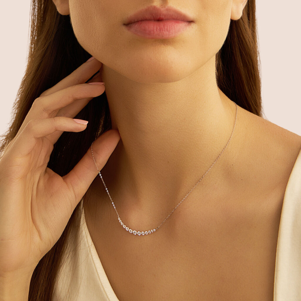 Collana Claire Oro Bianco Cubic Zirconia