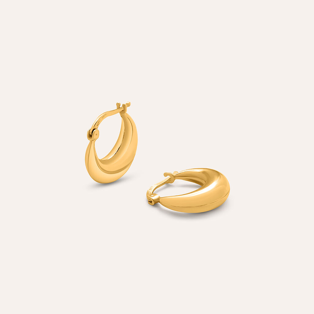 Orecchini A Cerchio Silver Collection Argento Dorato - Gioielli Donna | Stroili