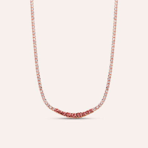 Collana Tennis Romantic Shine Metallo Rosa Cristallo - Collane Tennis Donna | Stroili