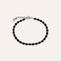 Bracciale Acciaio Onice 19+3cm
