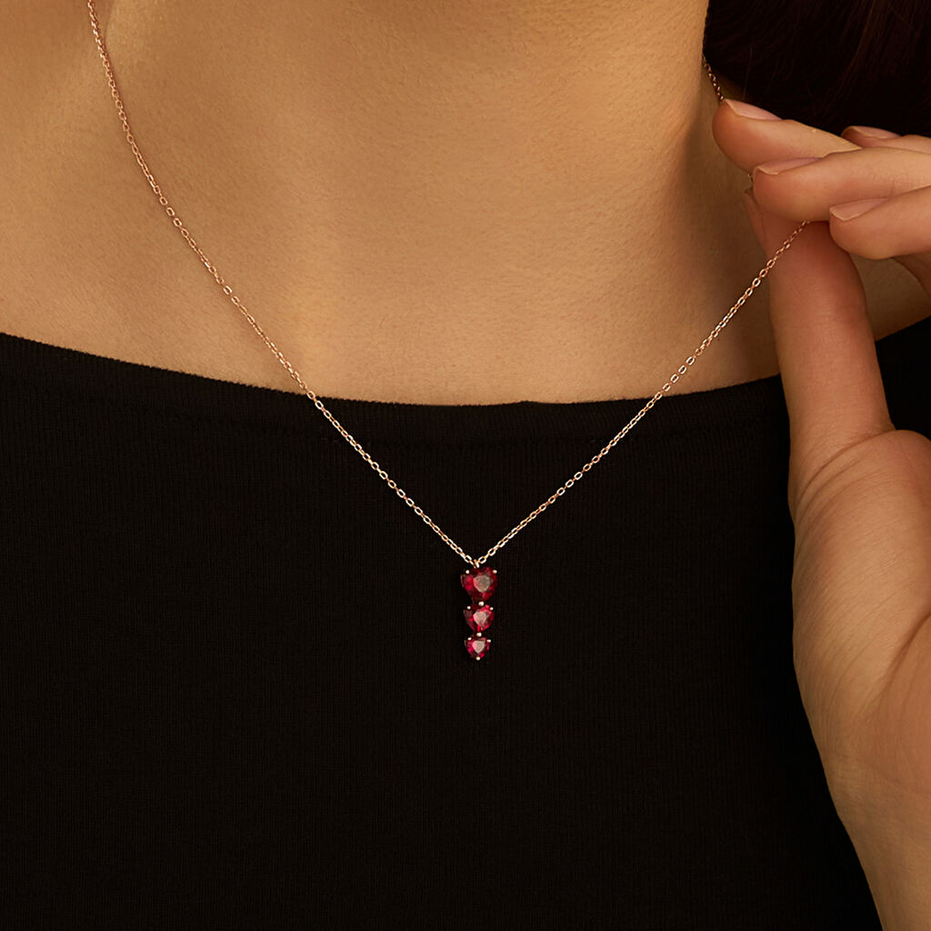 Collana Trilogy Silver Rainbow Argento Rosa Cubic Zirconia